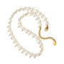Irregular Transparent Crystal Bead Necklace for Women,Stainless Steel Bead Chain Necklaces,Exquisite Hand Jewelry Gift