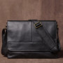 Luxury Design Genuine Leather Shoulder Bag Men's Business Briefcase Natural Cowhide Retro Crossbody Daily Commuter Messenger Bag
