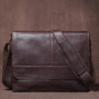 Luxury Design Genuine Leather Shoulder Bag Men's Business Briefcase Natural Cowhide Retro Crossbody Daily Commuter Messenger Bag