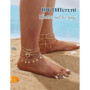 Bobisty Toe Rings Ankle Bracelets for Women Gold Plated Anklet Toe Rings Open Tail Ring Adjustable Beach Foot Jewelry for Summer