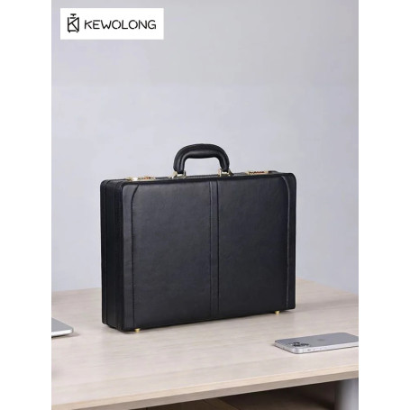 PU Leather Combination Lock Briefcase, Laptop & Document Carry On Suitcase, Money Organizer Travel Case, Fast Shipping