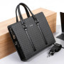 New men's handbag, business briefcase, large capacity password lock, anti-theft men's bag, shoulder bag, conference file bag