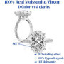 Moissanite Ring 100 Real 925 Sterling Silver Diamond Party Wedding Band Rings for Women Bridal Engagement Jewelry GRA Certified