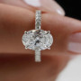 Moissanite Ring 100 Real 925 Sterling Silver Diamond Party Wedding Band Rings for Women Bridal Engagement Jewelry GRA Certified
