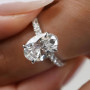 Moissanite Ring 100 Real 925 Sterling Silver Diamond Party Wedding Band Rings for Women Bridal Engagement Jewelry GRA Certified