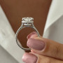 Moissanite Ring 100 Real 925 Sterling Silver Diamond Party Wedding Band Rings for Women Bridal Engagement Jewelry GRA Certified