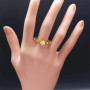 Christian Jesus Cross Ring for Women Men Stainless Steel Gold Color Lord Catholic Rosary Finger Rings Jewelry anillo RRR41S02