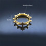 Christian Jesus Cross Ring for Women Men Stainless Steel Gold Color Lord Catholic Rosary Finger Rings Jewelry anillo RRR41S02