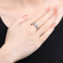 PANPOKI S925 Sterling Silver Flower Butterfly Insect Closed Ring For Women Finger Ring Personality Jewelry Party Trendy Gifts