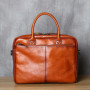 Retro Leather Men's Briefcase Top Layer Leather Handbag Casual Shoulder Messenger Bag Business Laptop Bag Trendy Men's Bag NZPJ
