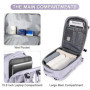 Ladies' travel backpack 40x25x17 cabin carry on luggage 14 inch laptop bag, casual student backpack, independent shoe compartmen