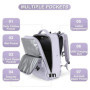 Ladies' travel backpack 40x25x17 cabin carry on luggage 14 inch laptop bag, casual student backpack, independent shoe compartmen