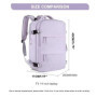 Ladies' travel backpack 40x25x17 cabin carry on luggage 14 inch laptop bag, casual student backpack, independent shoe compartmen