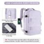 Ladies' travel backpack 40x25x17 cabin carry on luggage 14 inch laptop bag, casual student backpack, independent shoe compartmen