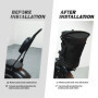 Universal Motorcycle Luggage Backpack Multifunction Waterproof Tail Bag Travel Outdoor Expandable Sissy Bar Backrest Bag W/Strap