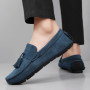 High Men Casual Shoe Fashion Suede Soft Men Loafers Leisure Moccasins Slip on Men's Driving Shoes Lazy Shoe Handmade Flats Comfy