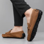 High Men Casual Shoe Fashion Suede Soft Men Loafers Leisure Moccasins Slip on Men's Driving Shoes Lazy Shoe Handmade Flats Comfy