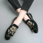 Men Loafers Classic Embroidery Casual Shoes High Quality Suede Casual Loafers Slip on Driving Shoe Wedding Party Shoes Man Shoes