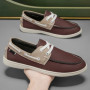 Men's Large-Sized Bean Shoes Autumn Casual Loafers Versatile Trendy Men's Footwear Comfortable Slip-On Design