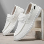 Men's Large-Sized Bean Shoes Autumn Casual Loafers Versatile Trendy Men's Footwear Comfortable Slip-On Design