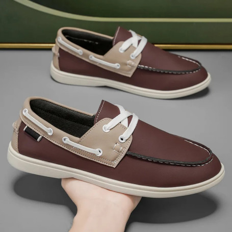 Men's Large-Sized Bean Shoes Autumn Casual Loafers Versatile Trendy Men's Footwear Comfortable Slip-On Design