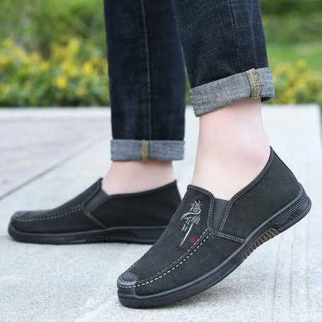 New Canvas Shoes for Men in Summer 2025,casual Men's Low Top Loafers,Fashion Denim Shoes,Korean Version Men Shoes Zapatos Hombre