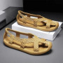 Outdoor Hollow Breathable Men's Sandal High Quality in Welcome Deal Japanese Casual Adult Pvc Trend 2025 Summer Sale Male Shoe