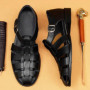 Elegant Genuine Leather Men Sandals Luxury Business Casual Shoes Men Non-slip Work Shoes Platform Gladiator Sandalias Size 46