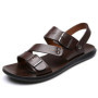 FUQIAO New Big Size 48 Casual Fashion Men Shoes Slip-On PU Leather Soft Non-slip Beach Summer Sandals Slippers Flats Flip Flop
