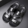 FUQIAO New Big Size 48 Casual Fashion Men Shoes Slip-On PU Leather Soft Non-slip Beach Summer Sandals Slippers Flats Flip Flop
