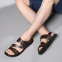 FUQIAO New Big Size 48 Casual Fashion Men Shoes Slip-On PU Leather Soft Non-slip Beach Summer Sandals Slippers Flats Flip Flop