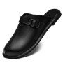 Men's Sandals Classic Leather Slippers Walking Summer New Male Comfortable Slippers Lightweight Outdoor Men's Half Drag Shoes