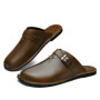 Men's Sandals Classic Leather Slippers Walking Summer New Male Comfortable Slippers Lightweight Outdoor Men's Half Drag Shoes