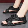 Roman Style Soft Strappy Hollow Open Toe Man Sandals Outdoor Daily Use New Fashion Breathable Summer Sale Arrival Shoes for Men