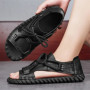 Roman Style Soft Strappy Hollow Open Toe Man Sandals Outdoor Daily Use New Fashion Breathable Summer Sale Arrival Shoes for Men