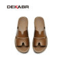 DEKABR New Quality Split Leather Non-Slip Slippers Men Beach Sandals Comfortable Summer Shoes Men Slippers Classics Flip Flops