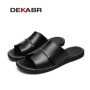 DEKABR New Quality Split Leather Non-Slip Slippers Men Beach Sandals Comfortable Summer Shoes Men Slippers Classics Flip Flops