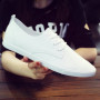 Summer Breathable Men's Shoes British Casual Shoes Board Shoes Round Toe White Style Korean Style Trendy Youth Shoes Sneakers