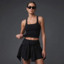 Premium Square Neck Crop Tank Top Women Built-in Bra Pads Yoga Gym Vest Soft Seamless Camisole Fitness Workout Athleisure Wear
