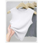 1pcs Spring Summer Women Knitted Tank Tops Girl Thin Tops Lady Basic Casual Tank Tops Round Collar Tees Sleeveless Top M~3XL
