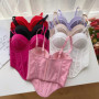 Sexy Irregular Ladies Multi Colors Corset Girls Party Cropped Top Unique Contrasting Lines Women Chic Bustier Cool Tank Top