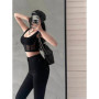 Women Corset Tank Top With Mesh Detail Mesh Panels Fitted Crop Top