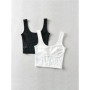 Women Corset Tank Top With Mesh Detail Mesh Panels Fitted Crop Top