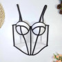 Sexy Ladies Mesh Irregular Corset Multi Colors Unique Contrasting Lines Women Chic Party Daily Blackless Cropped Top Tank Top