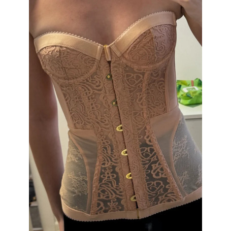 Sexy Lace Strapless Hollow Out Corset Women Bandage Party Wear Off Shoulder Slim Chic Vest Sleeveless Backless High Street Tops