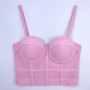 Sexy Mesh Push Up Bralet Women Corset Bustier Bra Night Club Party Long Sexy Cropped Top Vest Plus Size Tank Top Women Corset