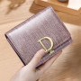 Bright Fashion Women Cowhide Leather Wallet Anti Rfid Card Holder Short Purse for Girl