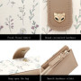 FOXER Elegant Women's Long Wallet, PU Floral Printed Purse with Snap Closure, Large Capacity Card Holder with Zipper Coin Wallet