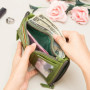 CONTACT'S Genuine Leather Wallets for Women Vintage Bifold Fashion Business Purse Card Holder Coin Purse Money Clip Men Wallets