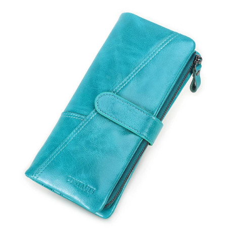CONTACT'S 100 Genuine Leather Wallet Women Long Coin Purse Clutch Bag Name Engraving Card Holder Money Clip Handbag Men's Purse